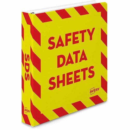 Avery  SDS Binder,1-1/2" Cap,11-3/16"Wx2-2/3"Dx11-5/8"H,Red/Yellow