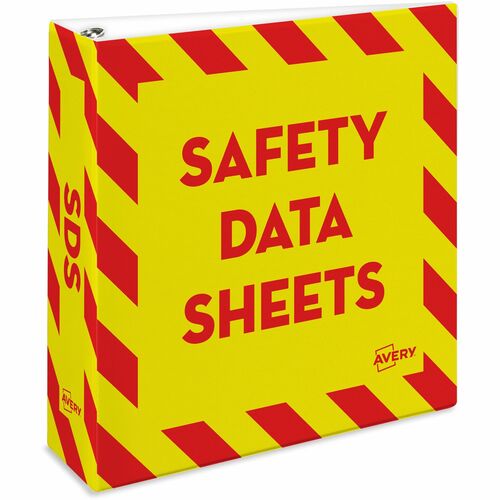 Avery  SDS Binder,3" Cap,11-3/16"Wx2-2/3"Dx11-5/8"H,Red/Yellow
