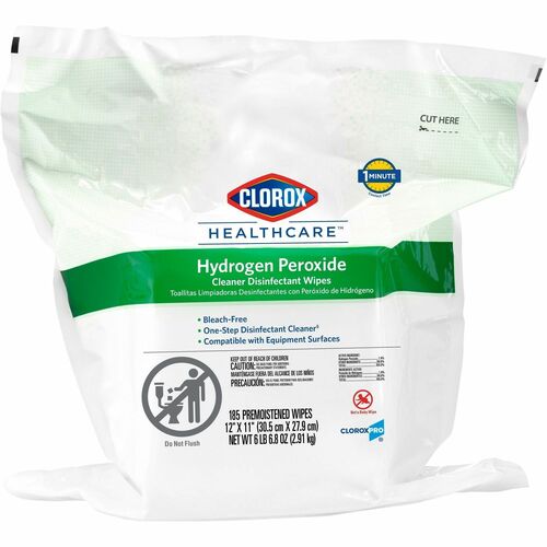 Clorox Company  Disinfecting Wipes Refill,w/Hydrogen Peroxide,185 Wipes,WE