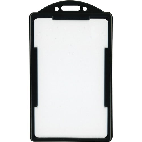 Advantus Corp.  Card Holders, f/IDs, 2-1/8"x3-3/8"Insert, Vert, 25/PK, BK/CL