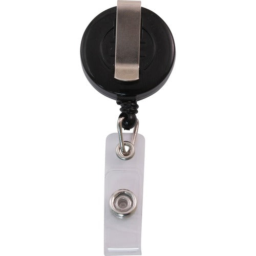 Advantus Corp.  ID Badge Real, w/Belt Clip, 30"L Cord, 25/PK, Black