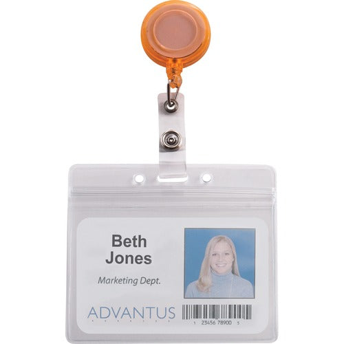 Advantus Corp.  Badge Reels, w/Belt Clip, 30"Extension, 20/PK, Neon AST