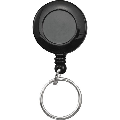 Advantus Corp.  Badge Reels w/Ring, 30"Extension, 12/BX, Black