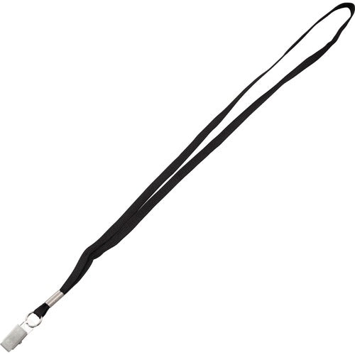 Advantus Corp.  Lanyards, w/Metal Clip, 3/8"Thick, 36"L, 100/Box, Black