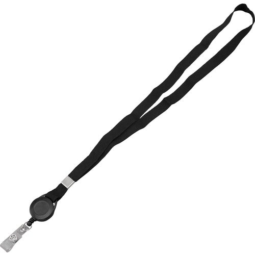 Advantus Corp.  Badge Reels w/Lanyard, 30" Extension, 36"L, 12/PK, Black