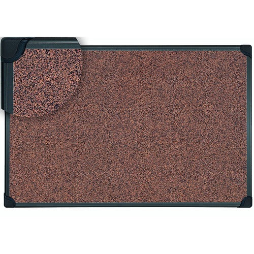 Bi-silque  Techcork Board, Self-Healing, 36"Wx48"H, Black/Brown
