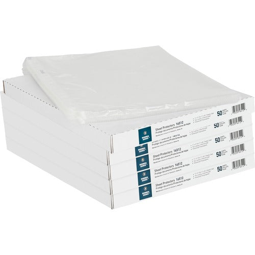 Business Source  Sheet Protectors,Top Load,3.3 mil,11"x8-1/2",50/BX,5BX/BD,CL