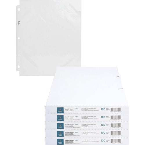 Business Source  Sheet Protectors,Top Load,1.9mil,11"x8-1/2",500/CT,Clear