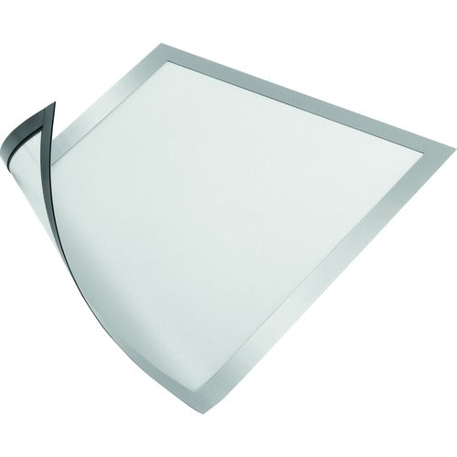Durable Office Products  Sign Holder, f/ 8-1/2"Wx11"H Inserts, 2/PK, Silver
