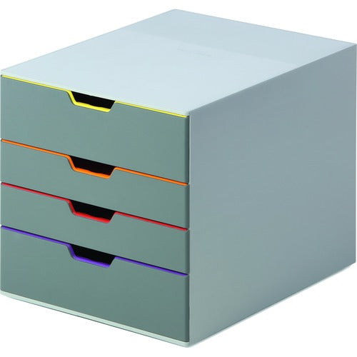 Durable Office Products  Organizer,4-Drawer(2 XXL,2 Regular),11"x14"x11-1/2",Multi
