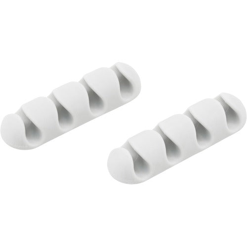 Advantus Corp.  Cable Clip, Multi-Channel, 4-/5"Wx2-3/5"Lx2/5"H, 2/PK, White