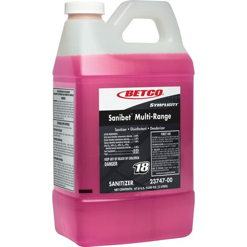 Betco Corporation  Sanitizer, Concentrated, FastDraw 18, 2 Liter, Pink