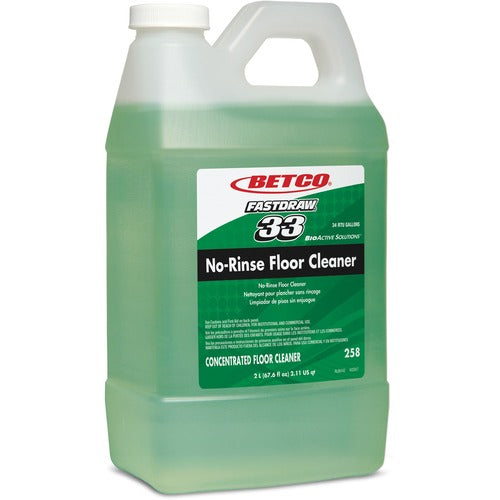 Betco Corporation  Floor Cleaner, No-Rinse, FastDraw 33, 2L, 4/CT, Green