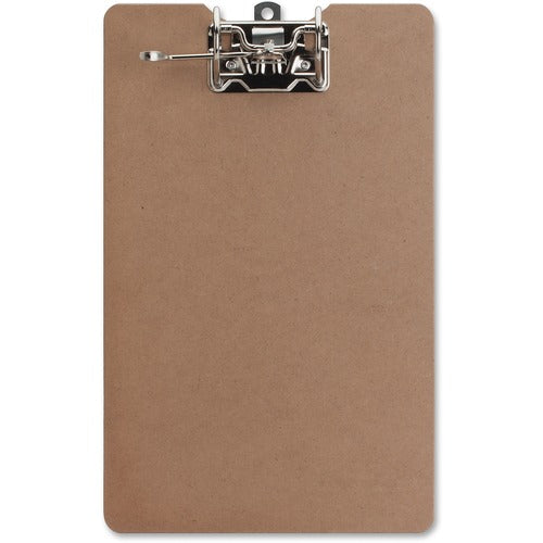 Business Source  Clipboard,w/Metal Lever,2" Cap,9"x14.5"x0.118",Brown