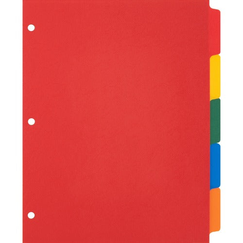 Business Source  Indexes, Poly, Pain Tab, 3HP, 8-1/2"x11", 5/ST, AST