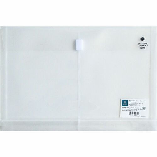 Business Source  Poly Envelopes, Side Open, Legal, Clear