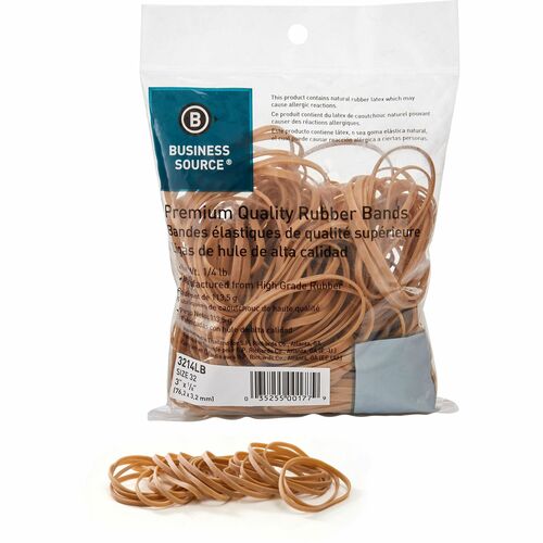 Business Source  Rubber Bands,1/4 lb,Size 32,3"x1/8",Approx 237/PK,NL