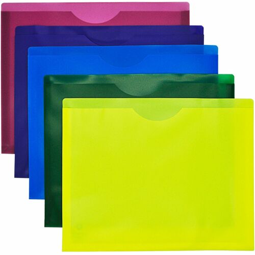 Business Source  File Folder, Poly, Letter, 10/PK, Assorted