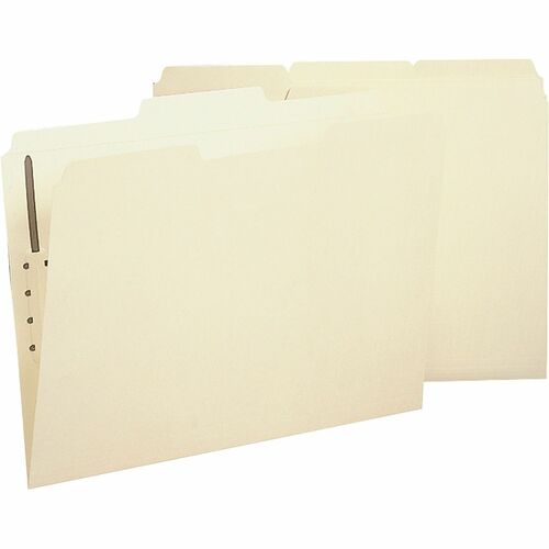 Business Source  Fastener Folder,w/2-Ply Tab,1 Fstnr,1/3 Tab,Ltr,50/BX,MA