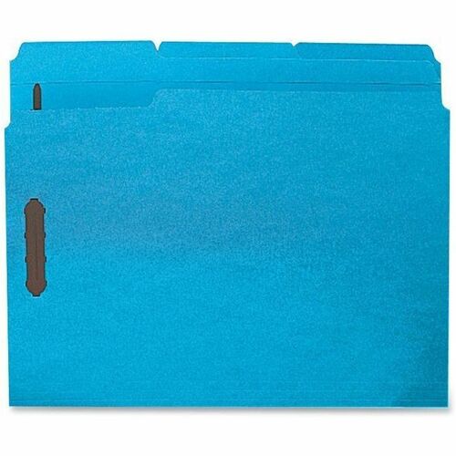 Business Source  Fastener Folders,w/2-Ply Tab,1/3 AST Tab,Ltr,50/BX,Blue