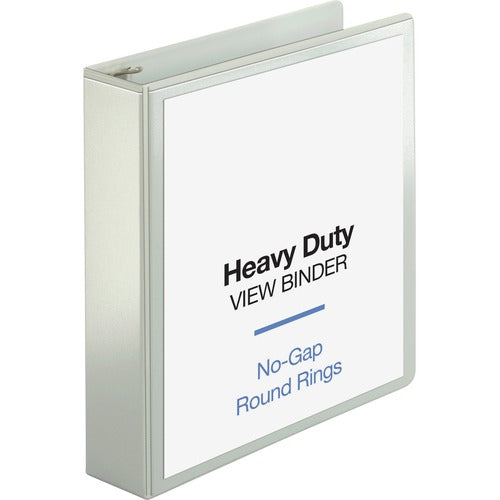 Business Source  View Binder, Round Ring, 2" Cap, Letter-size, White