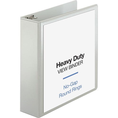 Business Source  View Binder, Round Ring, 3" Cap, Letter-size, White