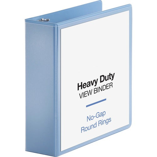Business Source  View Binder, Round Ring, 3" Cap, Letter-size, Light Blue