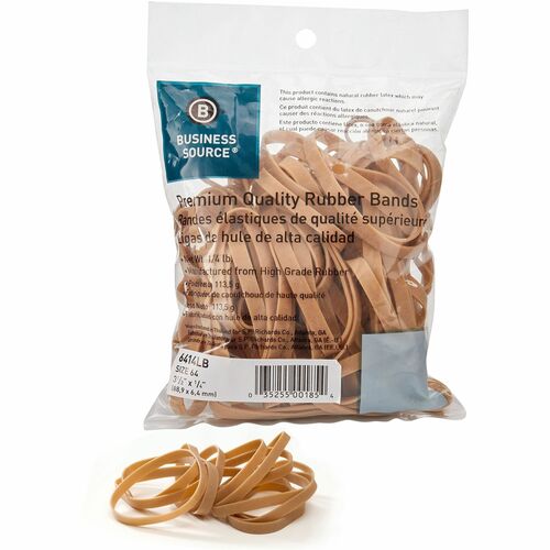 Business Source  Rubber Bands,1/4 lb,Size 64,3-1/2"x1/4",Approx106/PK,NL