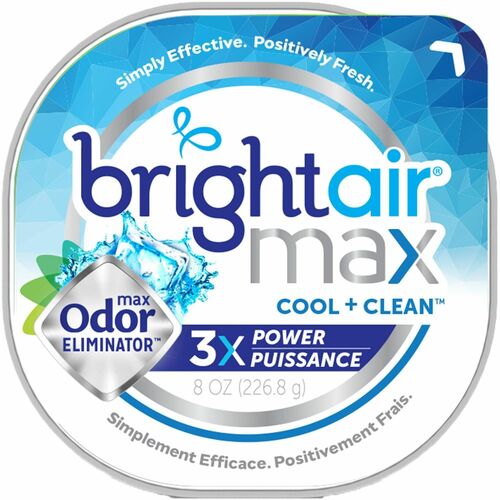 Bright Air  Odor Eliminator Gel, Cool Clean, 8 oz, 5"x5"x1-4/5", BE