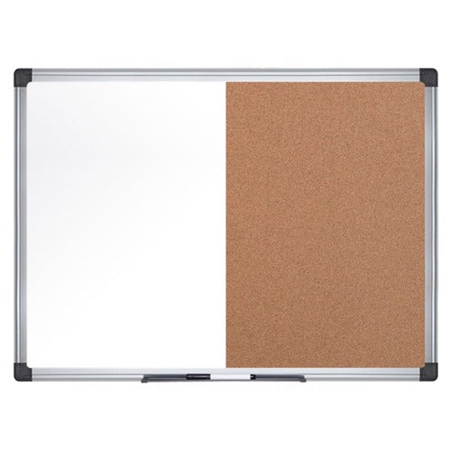 Bi-silque  Combination Board, Dry-Erase/Cork, 36"Wx48"Lx1/2"H, Multi
