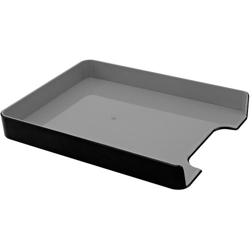 Advantus Corp.  Letter Tray, Fusion, 12-3/4"x10"x1-11/16", Black/Gray