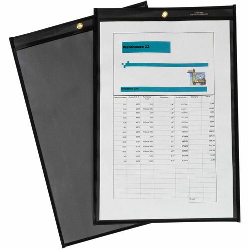C-Line  Ticket Holders, Heavy-duty Vinyl, 11"x17", 25/BX, BK/CL