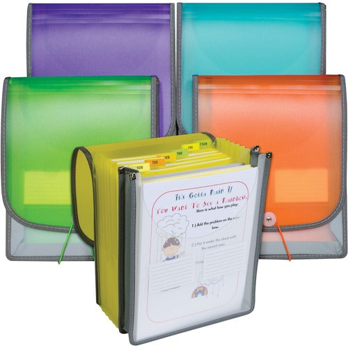 C-Line  Backpack File, Vertical, 7-Pkt, 10-1/4"Wx12-3/4"Lx1"H, AST