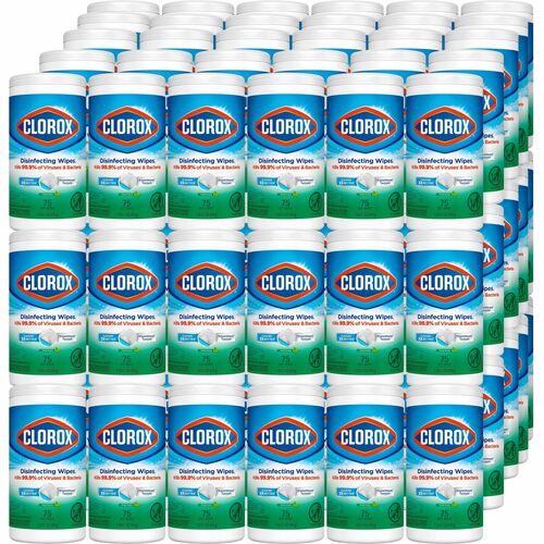 Clorox Company  Disinfecting Wipes, Fresh Scent,75/Canister,6/CT,40CT/BD, WE