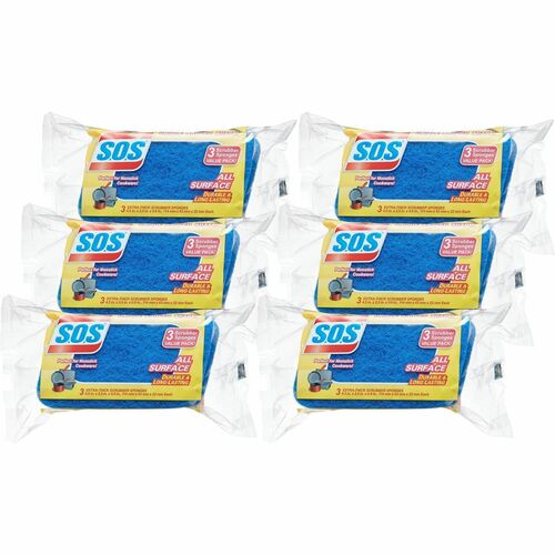 Clorox Company  Scrubber Sponges, All Surface, 3"x5-1/4", 4032/PL, Blue