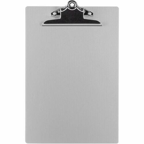 Business Source  Clipboard, Spring Clip, Aluminum, 8-1/2"Wx12"L, Silver