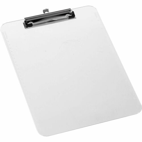 Business Source  Clipboards,Plastic,w/Flat Clip, 9"x12-1/2",6/BD,Clear