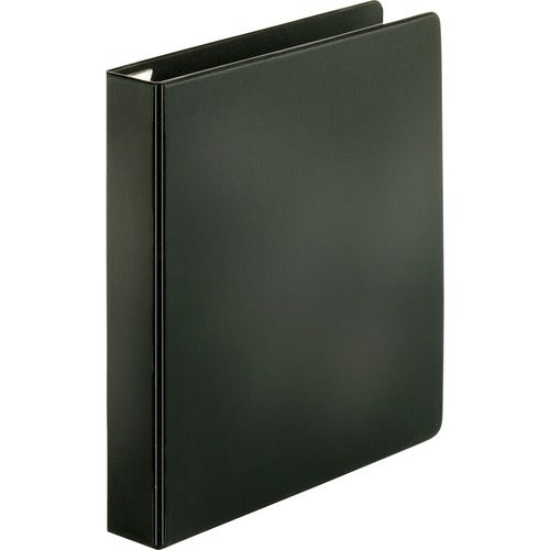 Business Source  Slant-D Ring Binder, Poly, 1-1/2" Cap,11"x8-1/2",BK