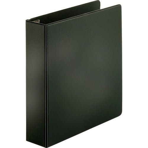 Business Source  Slant-D Ring Binder, Poly, 2" Cap,11"x8-1/2",BK
