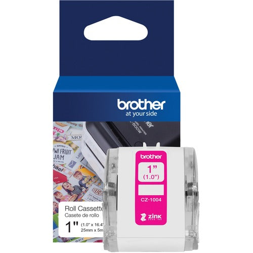 Brother  Labels, ZINK Zero Ink, Continuous-Length, 1"x16.4', White