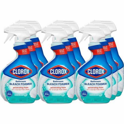 Clorox Company  Bathroom Bleach, Foamer, Spray Bottle, 30 fl oz, 9/CT, Clear