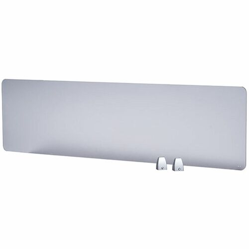 Boss Office Products  Privacy Panel, Plexiglass, 45"Wx1/5"Dx15-3/5"H, Silver