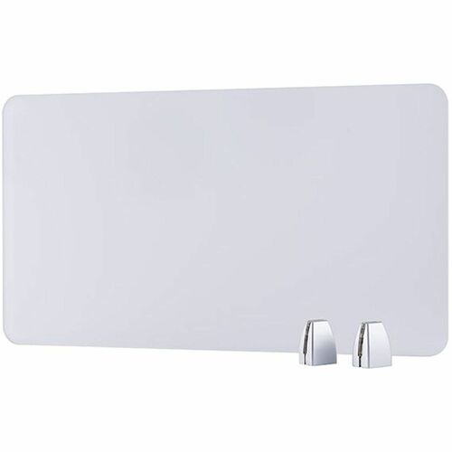 Boss Office Products  Privacy Panel, Plexiglass, 27-3/5"Wx1/5"Dx15-3/5"H, Silver