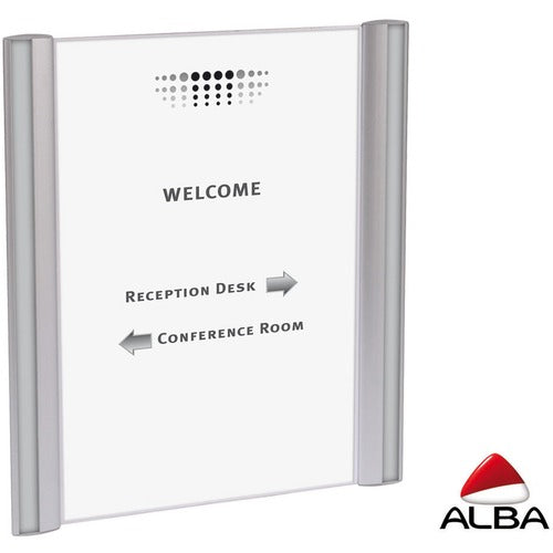Alba, Inc  Wall Sign,Anti-Reflective,w/6 Strips,10.8"x0.39"x11.2",MI