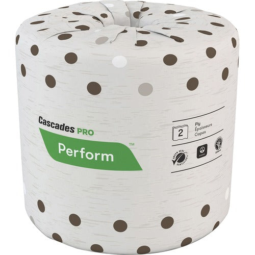 Cascades  Bath Tissue Roll, 2-ply, Recycled, 400 Sheets, 80/CT, Latte