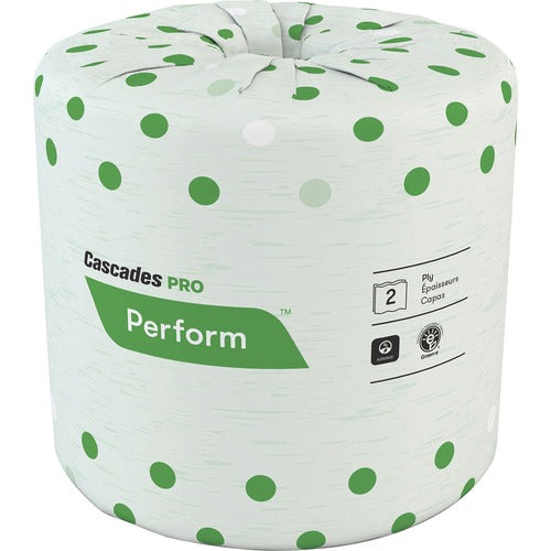Cascades  Bath Tissue Roll, 2-ply, Standard, 336 Sheets, 48/CT, White
