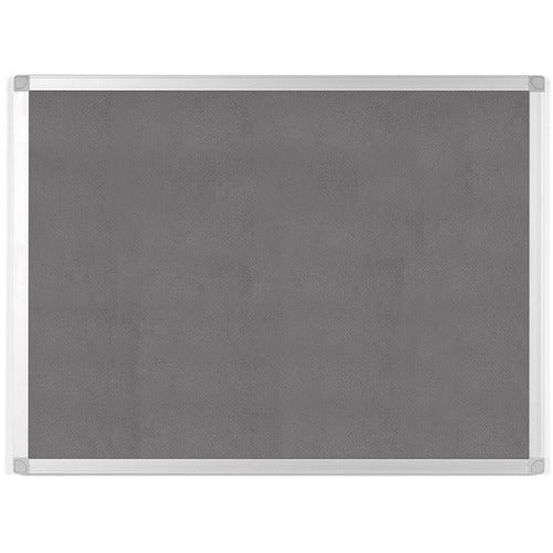 Bi-silque  Bulletin Board, Gray Fabric, 24"Wx36"Lx1/2"H, Gray