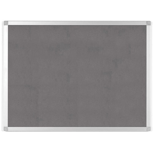 Bi-silque  Bulletin Board, Gray Fabric, 36"Wx48"Lx1/2"H, Gray