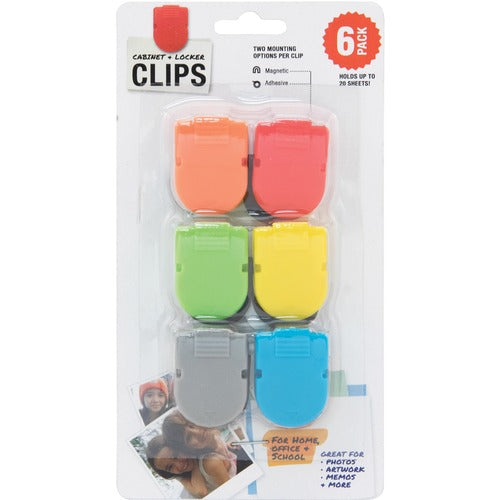 Advantus Corp.  Clip, Magnetic, 1/2"Wx1"Lx1-2/5"H, 6/PK, Assorted