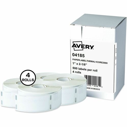 Avery  Labels, Thermal, Multipurpose, 1"x2-1/8", 2000/BX, White